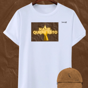 Buzo blanco estampado cafe